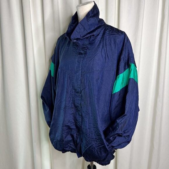 Venezia Vintage Track Jacket Windbreaker Zip Up High Neck Lightweight Women's - Picture 5 of 15